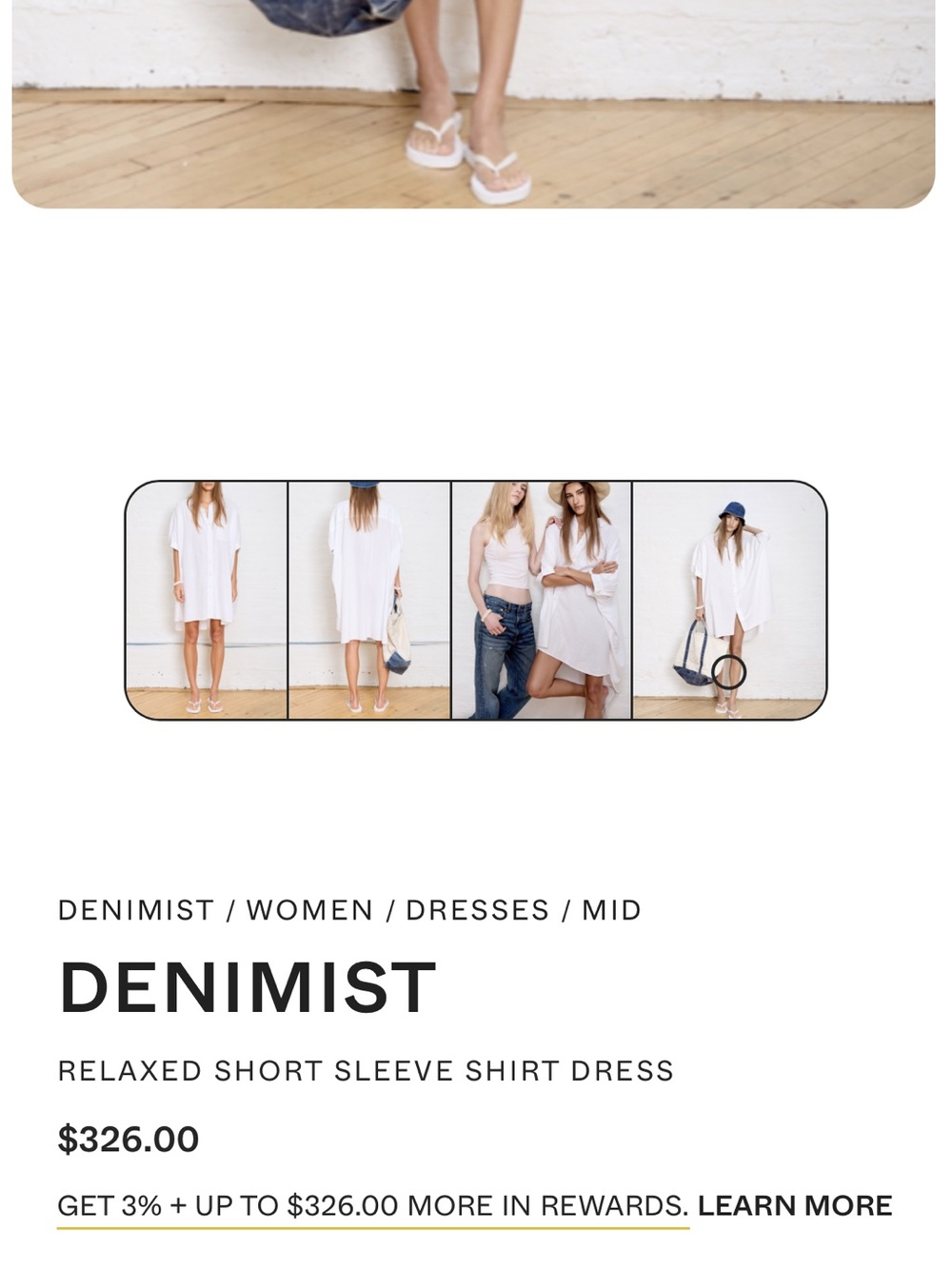 Denimist relaxed short sleeve shirt dress - Picture 3 of 5